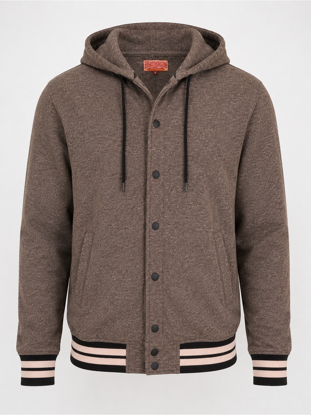 Trademark Brooklyn Cloth MFG Co 1896 Men’s Hoodie Jacket XL Snap Front Gray